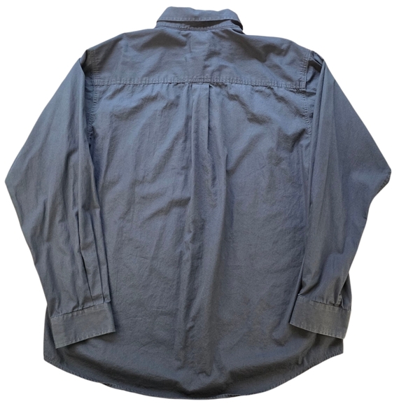 Cinch Western Button Down Shirt Men's Medium Navy Blue 100% Cotton Long Sleeve - Picture 4 of 7